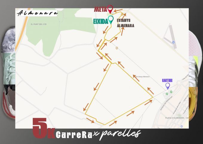 carrera popular 5K parejas PLANO almenara deporte
