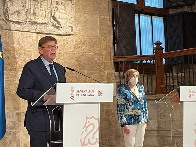 Ximo Puig y Ana Barceló tras la interdepartamental Ximo Puig y Ana Barceló tras la interdepartamental