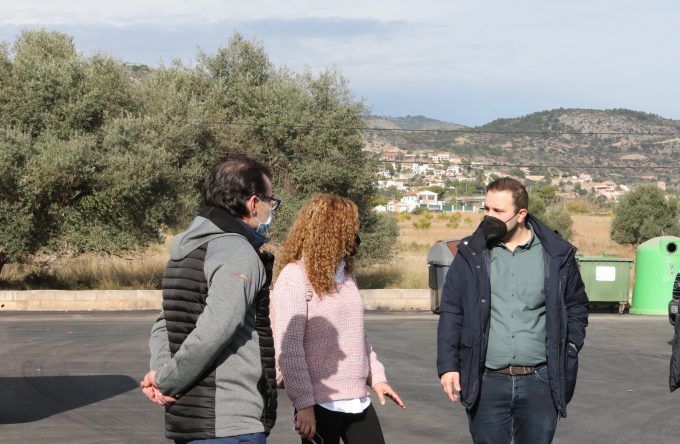 López en unas obras de repavimentación en el grupo San Agustín