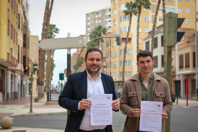 López y Ribes en la atención a medios sobre el proyecto de la avenida de Lidón