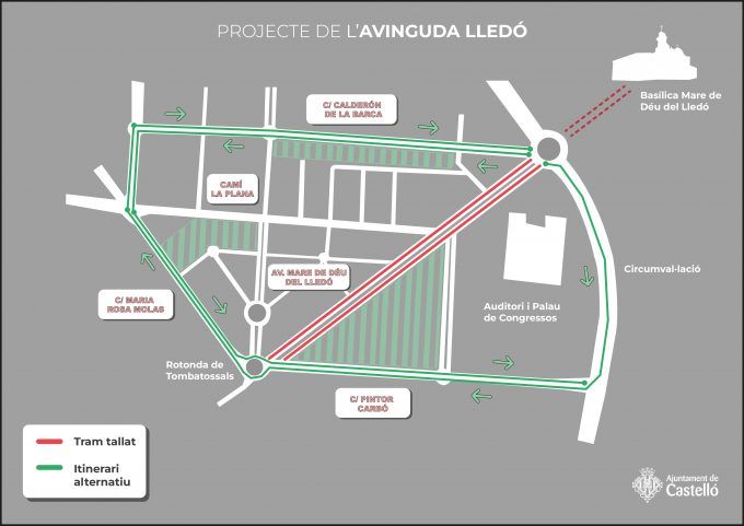 29-04-22 Plano cortes de tráfico en la avenida Lidón por el inicio de obras en el segundo tramo 29-04-22 Plano cortes de tráfico en la avenida Lidón por el inicio de obras en el segundo tramo