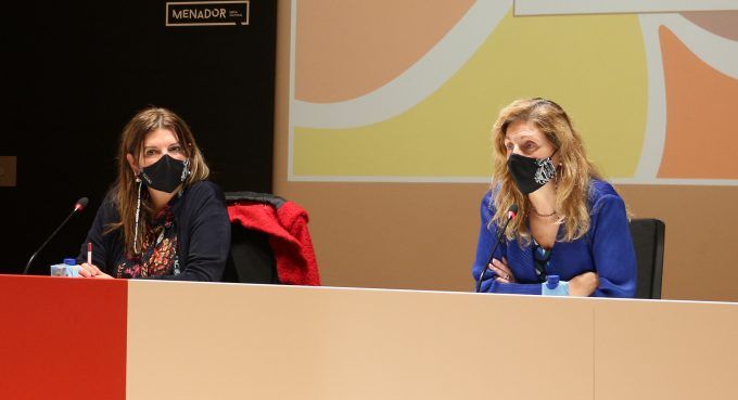 Amparo Marco y Mary Carmen Ribera en rueda de prensa