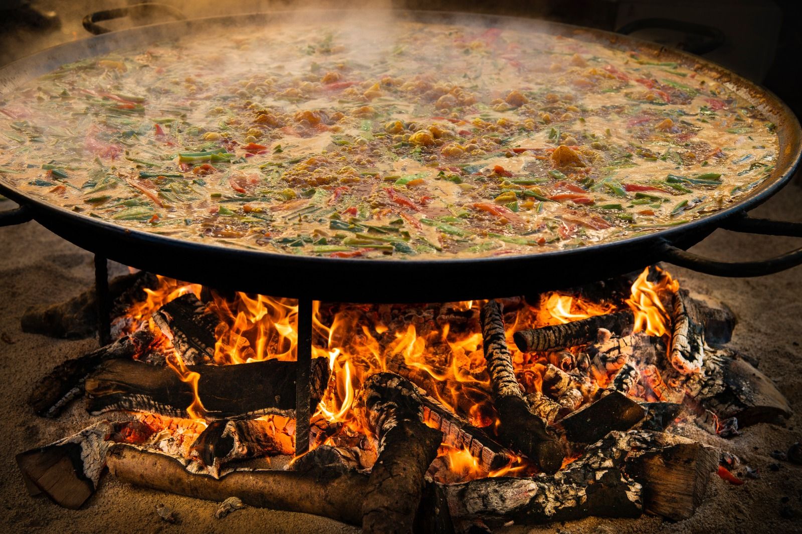 Una paella valenciana