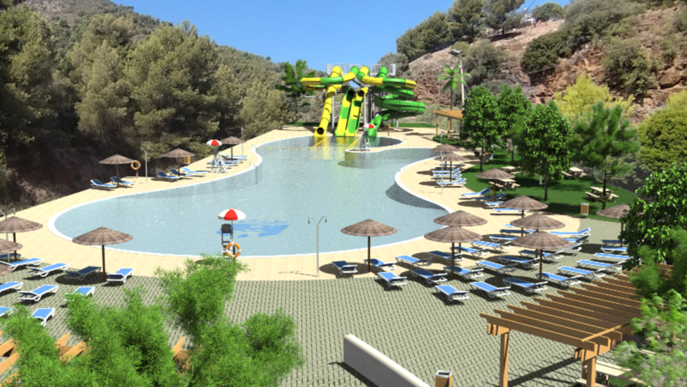 Simulación virtual de cómo será la futura piscina de Sant Josep de La Vall d'Uixó