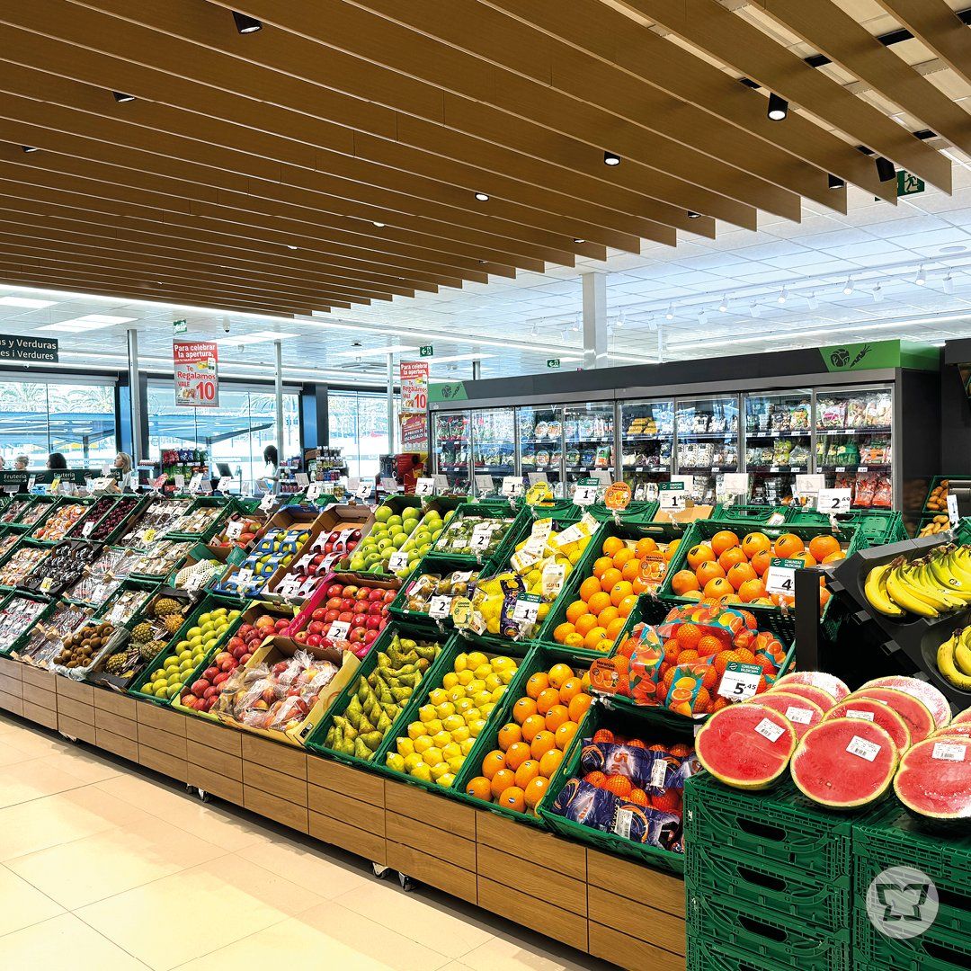 Interior del nou supermercat Masymas que ha obert hui a Castelló. Imatge: Supermercats Masymas