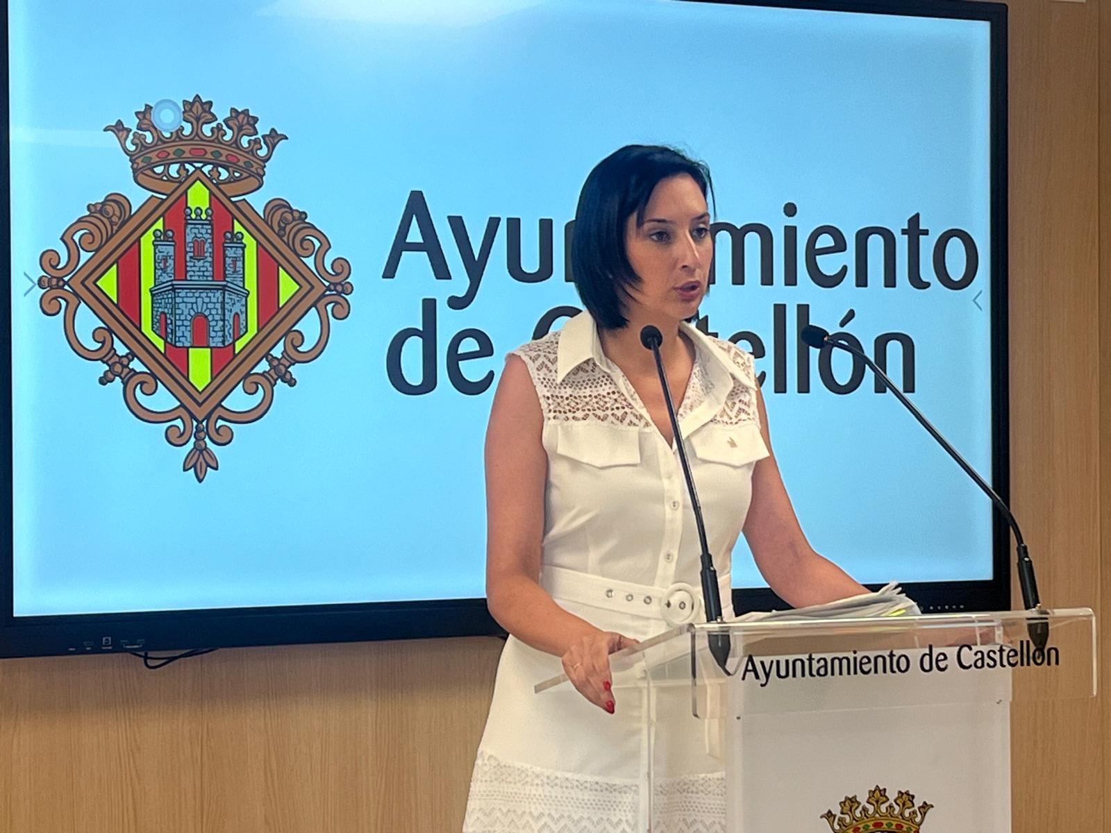 María España, secretaria suplente de la JGL de Castelló, en rueda de prensa