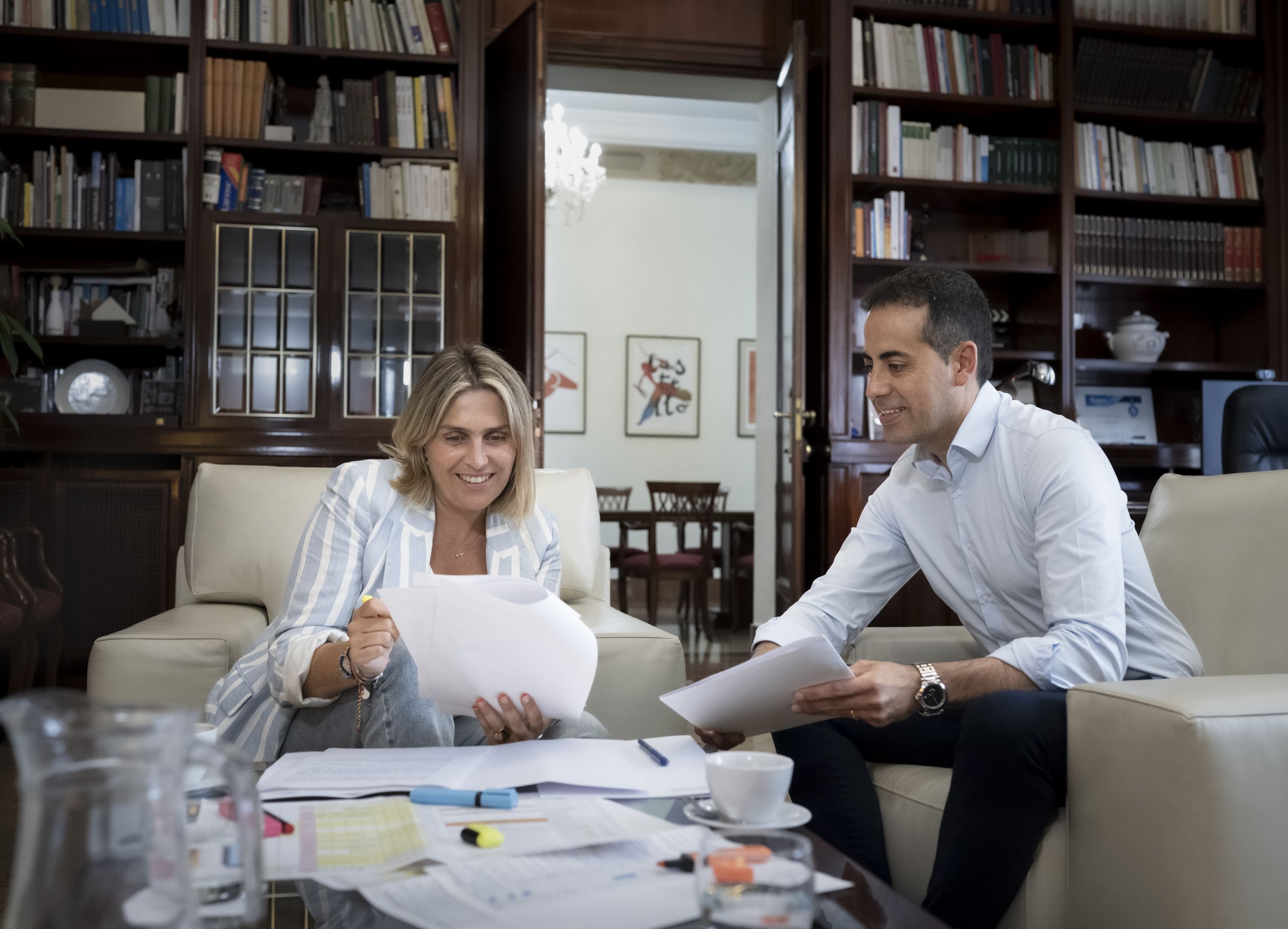 La presidenta, Marta Barrachina, y el vicepresidente, Héctor Folgado