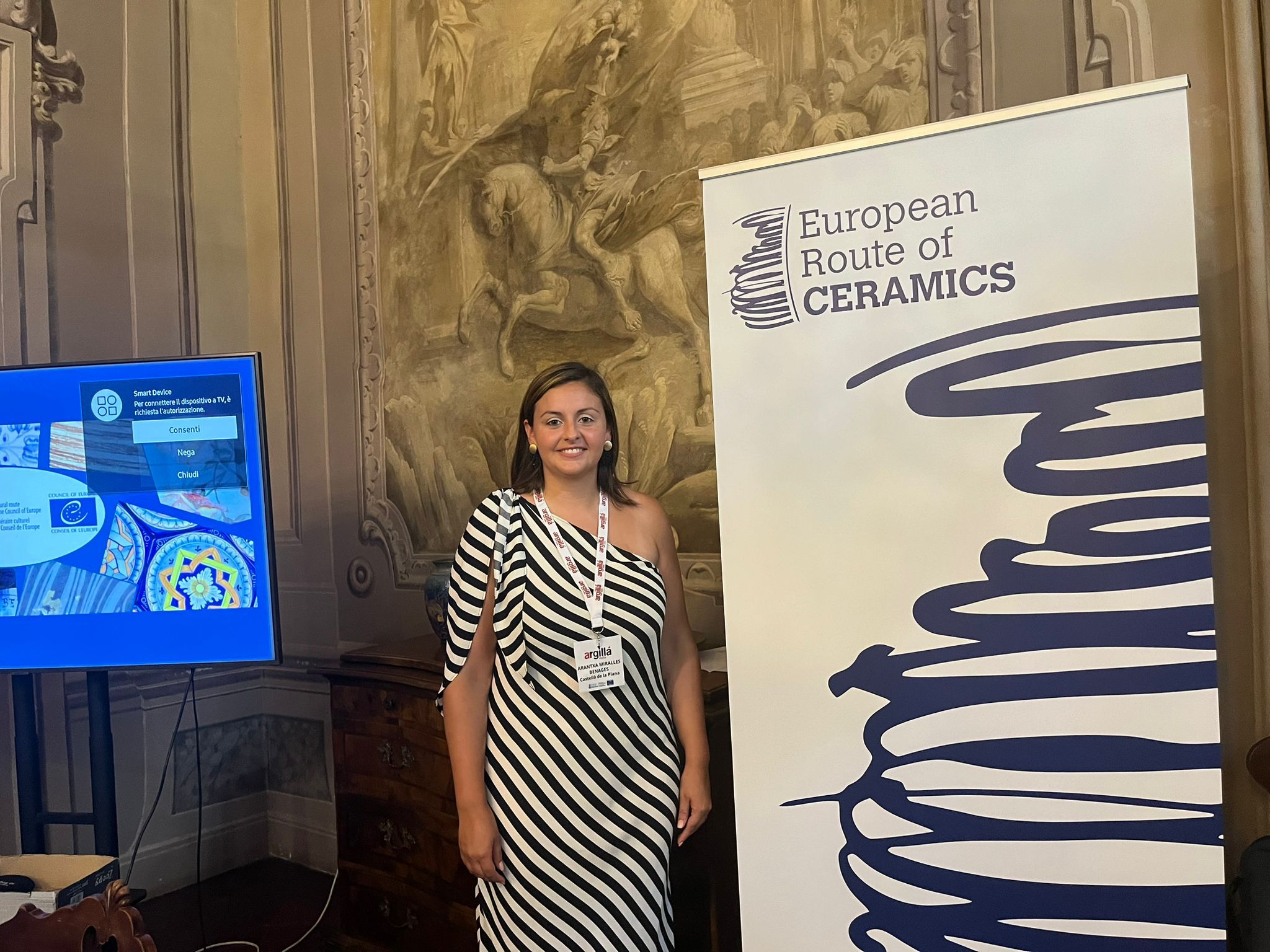 Arantxa Miralles en l'Assemblea de la Ruta Europea de la Ceràmica