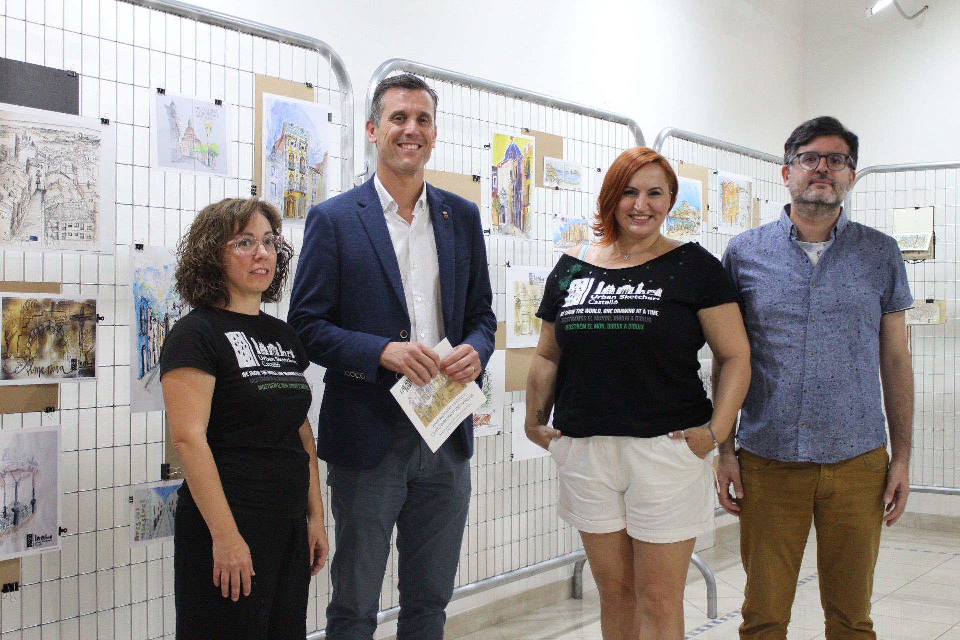 Presentación de la exposición de Urban Sketchers en el Espai Cultural Obert ECO Les Aules