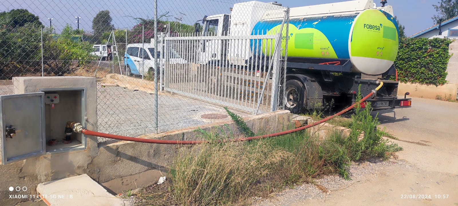 Nou punt de càrrega per a diposits de baldeig en les instal·lacions del Pou Burriana 6
