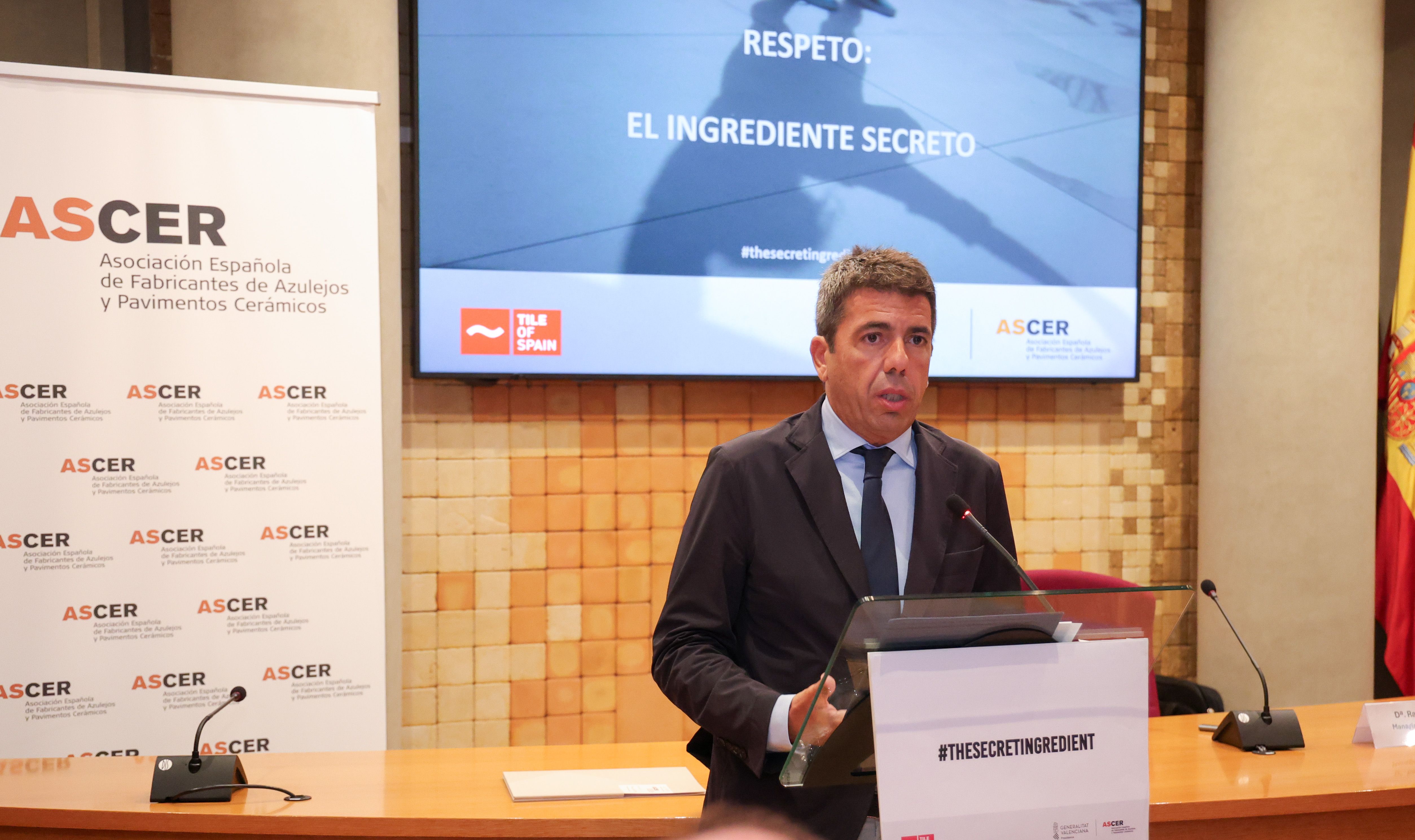 Carlos Mazón acudix a la presentació de la campanya de comunicació ‘El ingrediente secreto’ 