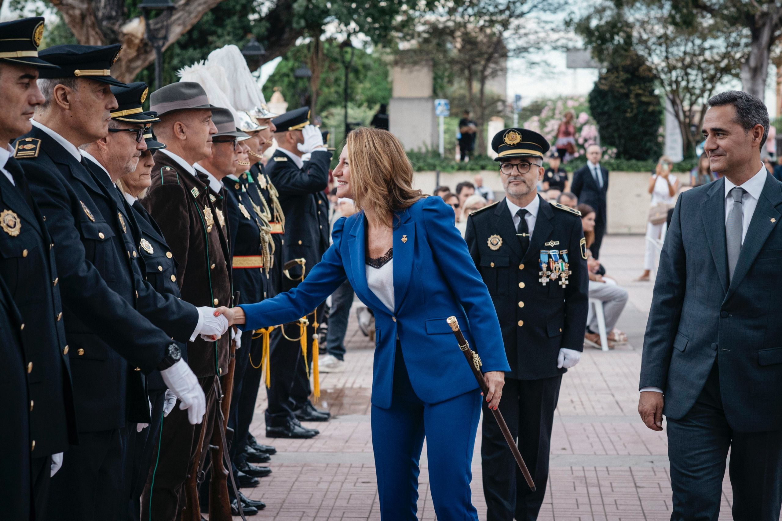 L'alcaldessa Begoña Carrasco en l'acte d'entrega de distincions de la Policia Local de Castelló