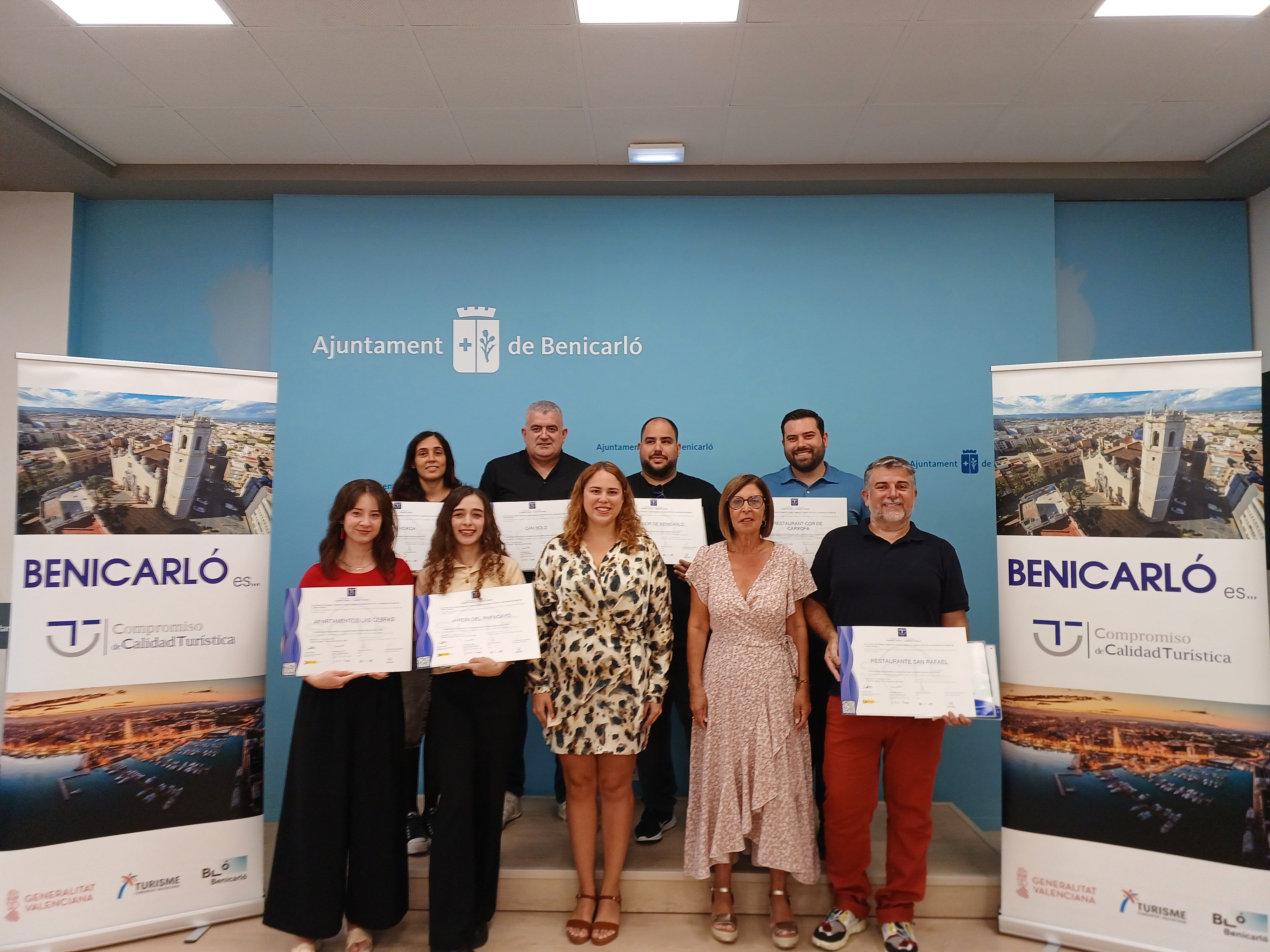 Entrega de les distincions SICTED a deu empreses de Benicarló