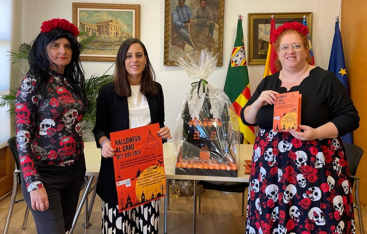 Ester Giner en la presentació del programa d'Halloween del Grao
