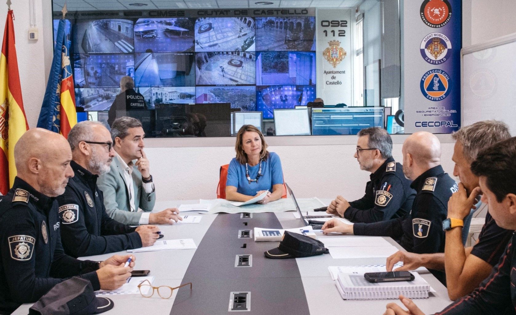 Carrasco en la reunió teècnica de la pluja