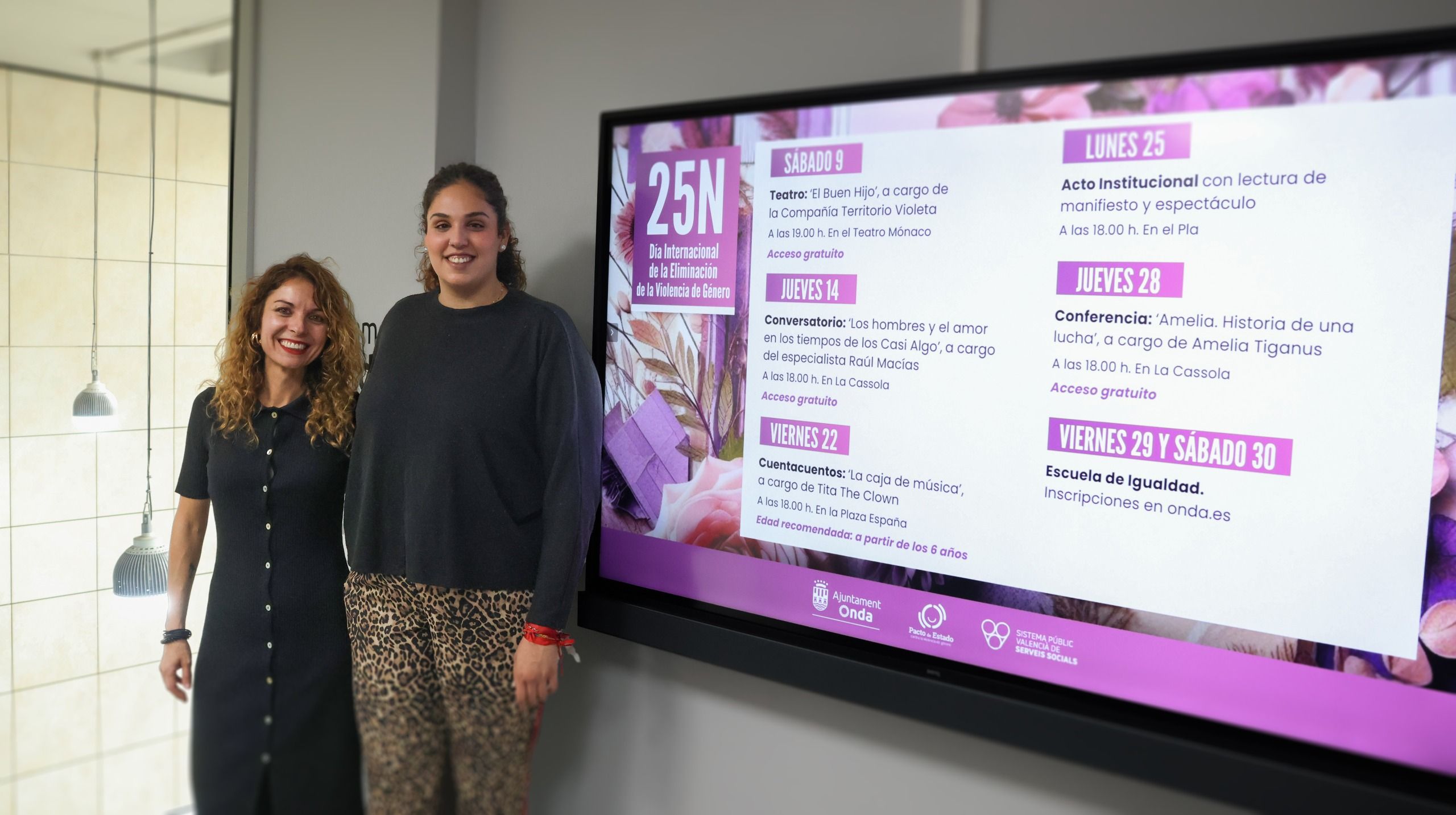 Presentación de la programación del 25N del Ayuntamiento de Onda