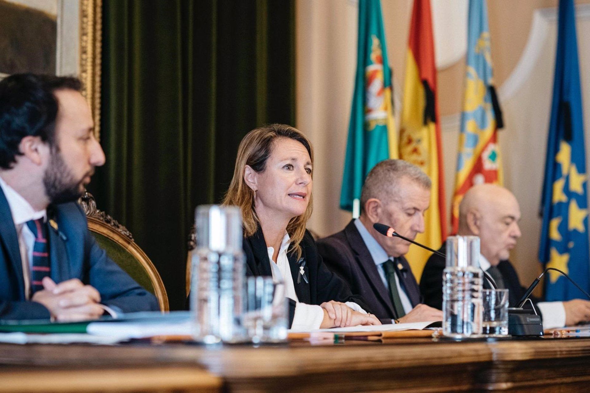 Begoña Carrasco en el Ple de l'Ajuntament de Castelló