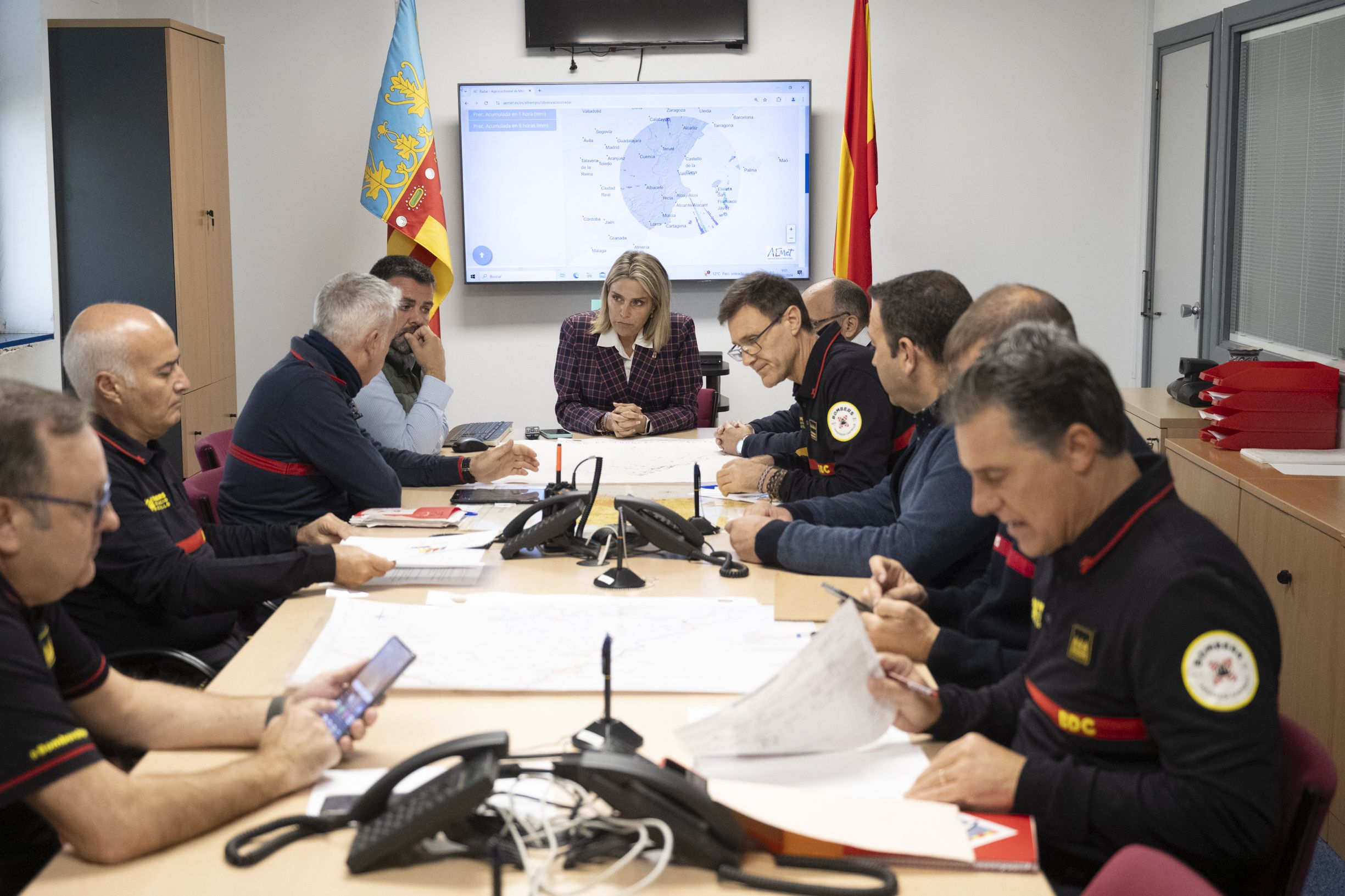 Reunión coordinación consorcio bomberos ante previsión de lluvias