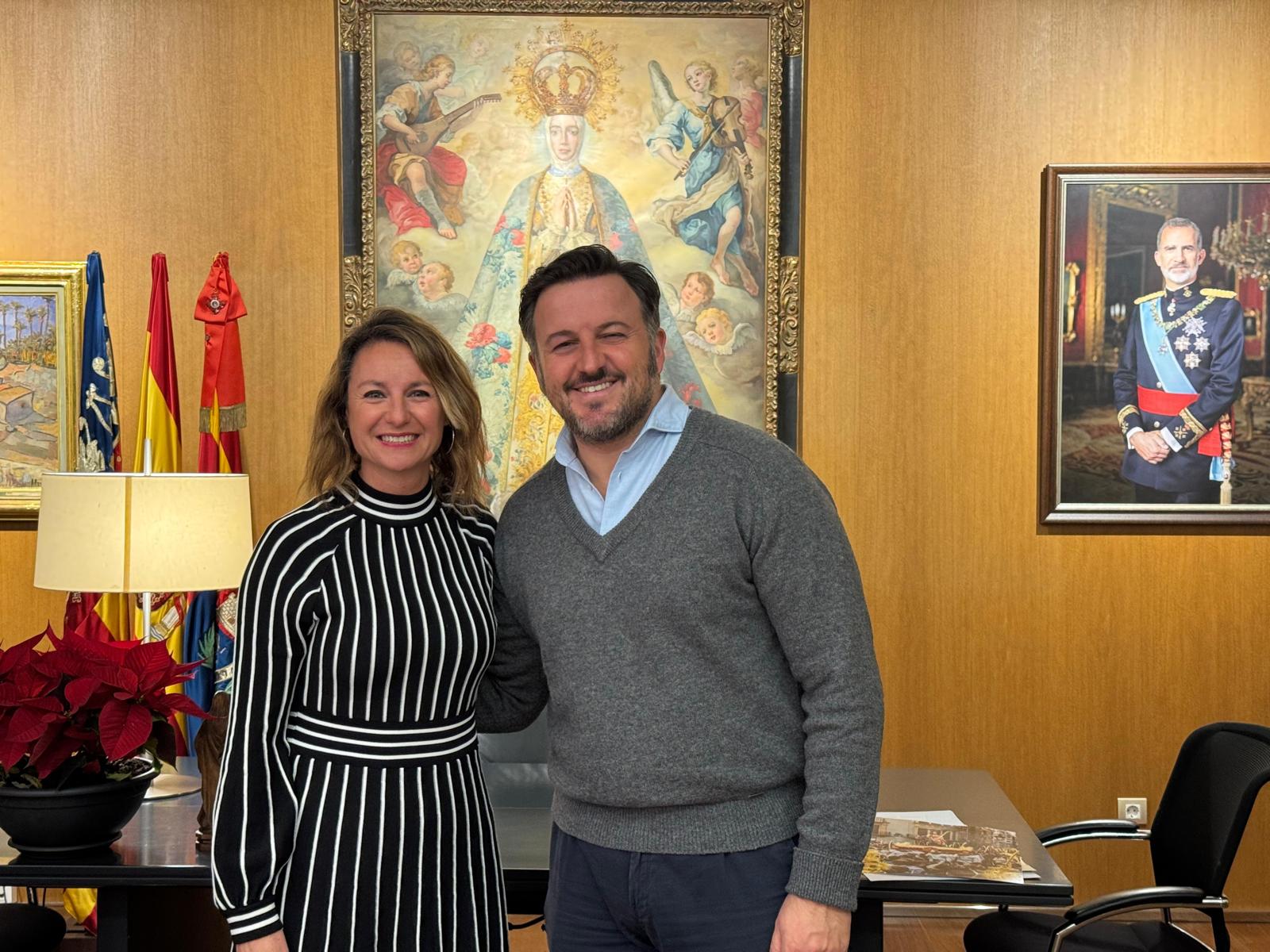Reunió entre l'alcaldessa de Castelló i l'alcalde d'Elx