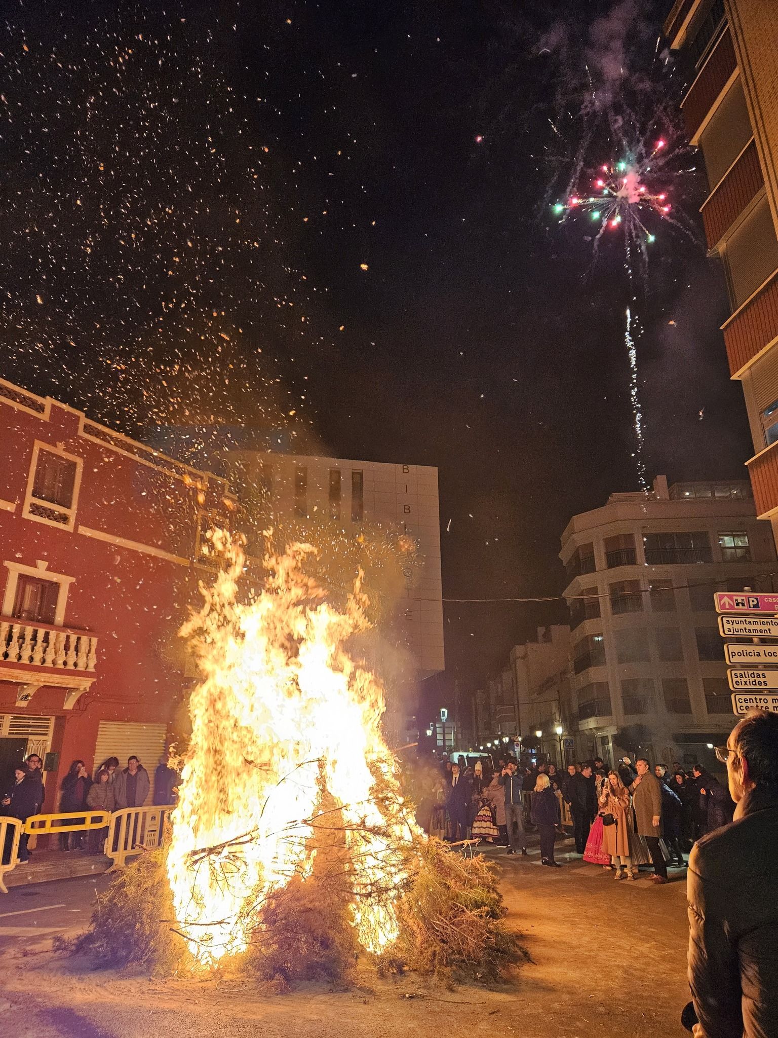 Foguera de Sant Antoni en Orpesa