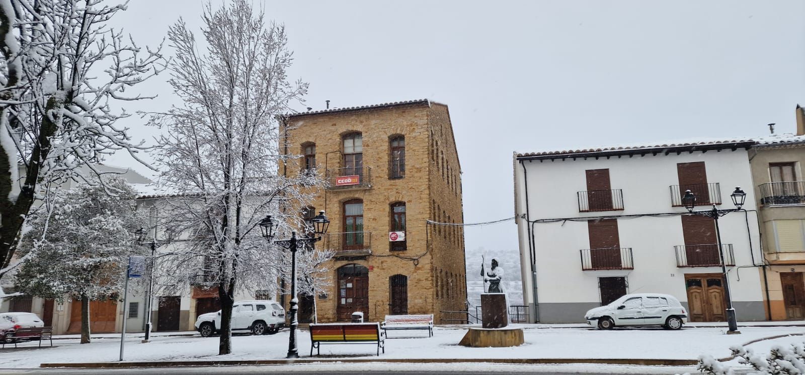 Neu a un municipi de Castelló (Javier Ortí)