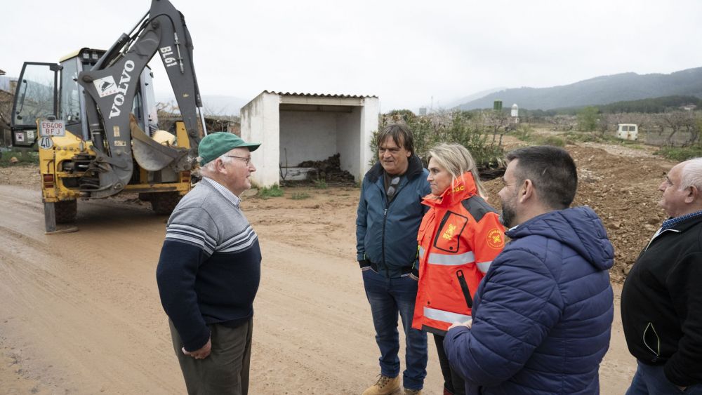 Visita a Atzeneta del Maestrat, con daños por las fuertes lluvias Visita a Atzeneta del Maestrat, con daños por las fuertes lluvias