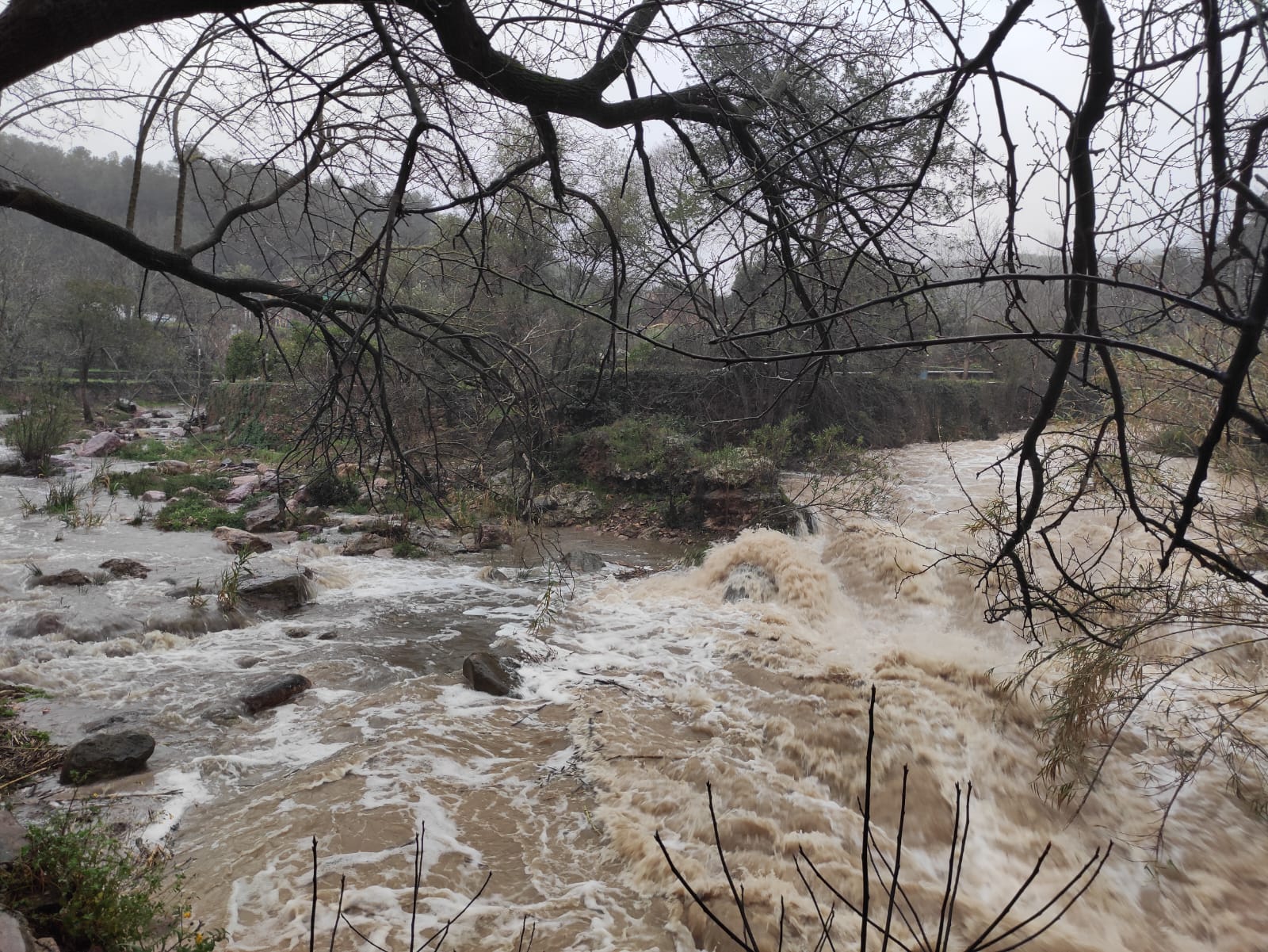Crescuda del Riu Veo per les fortes pluges en tota la província de Castelló