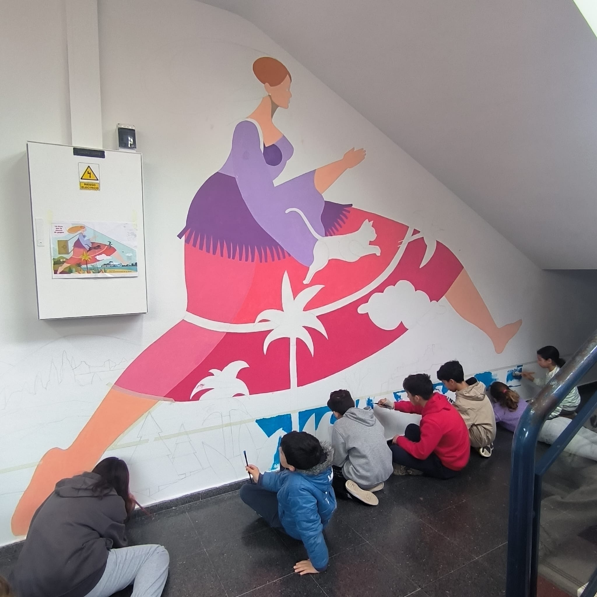 Mural del 8M a Peníscola