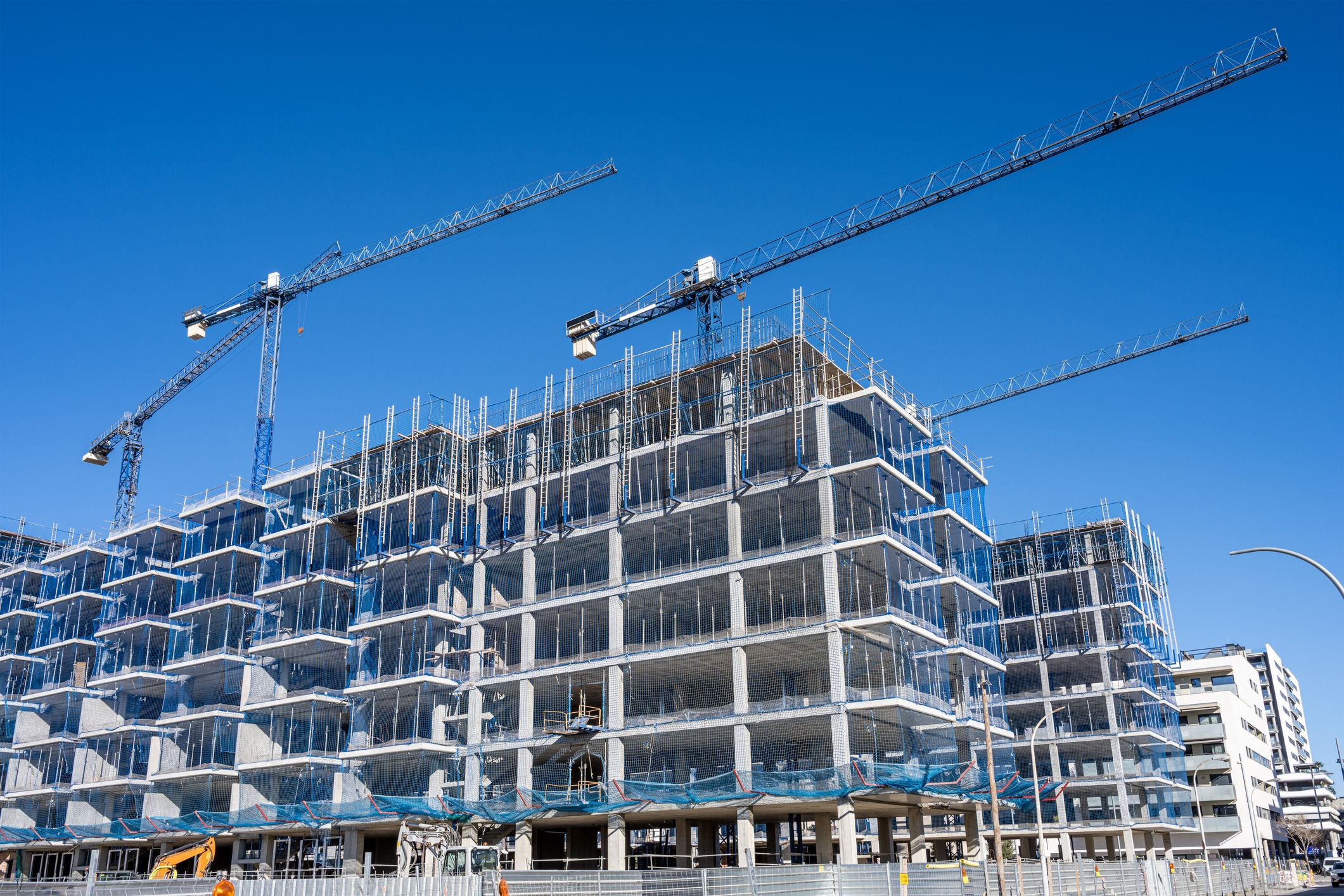 Construcció d'un bloc d'habitatges