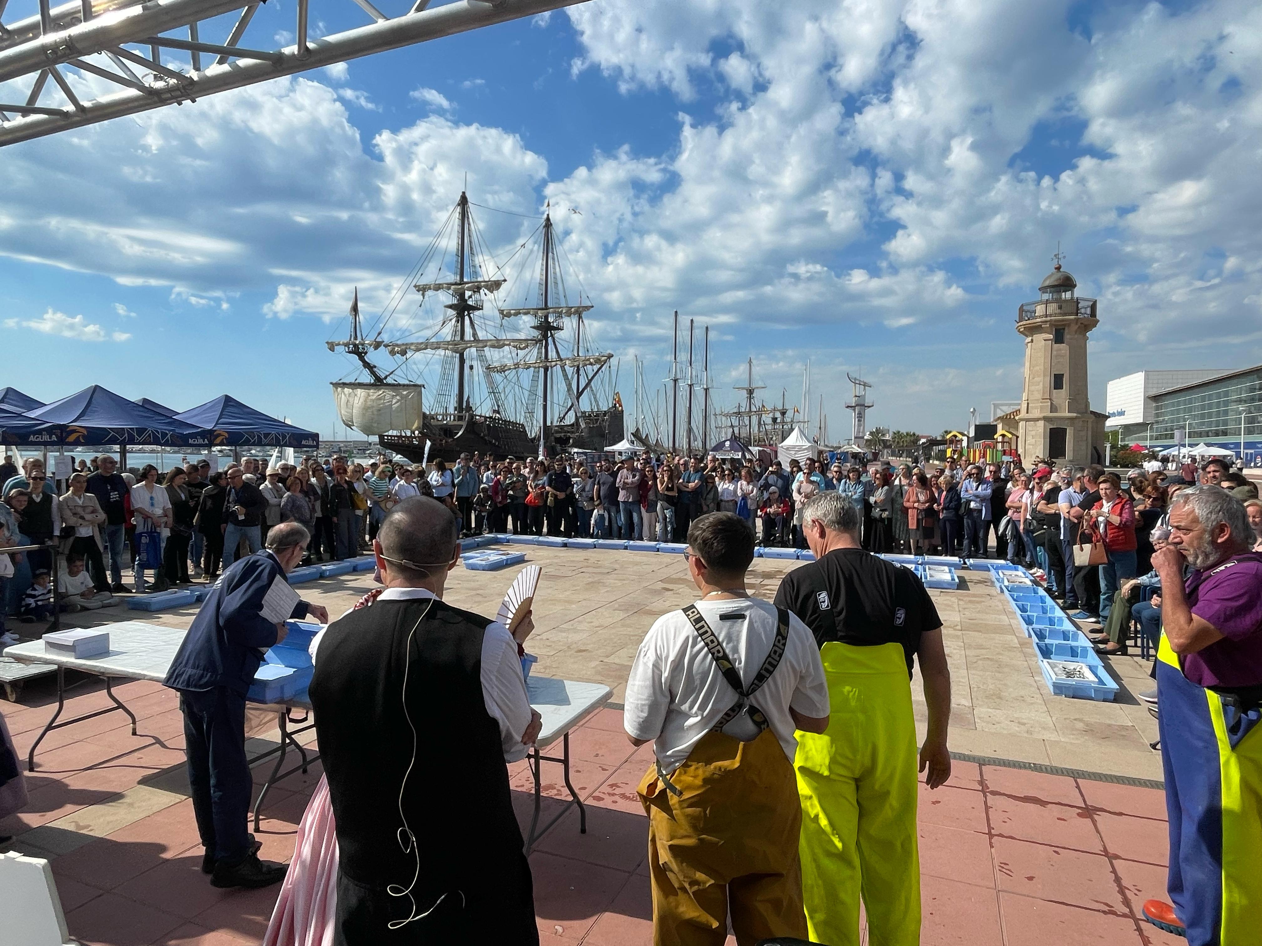 Subhasta de peix en Escala a Castelló