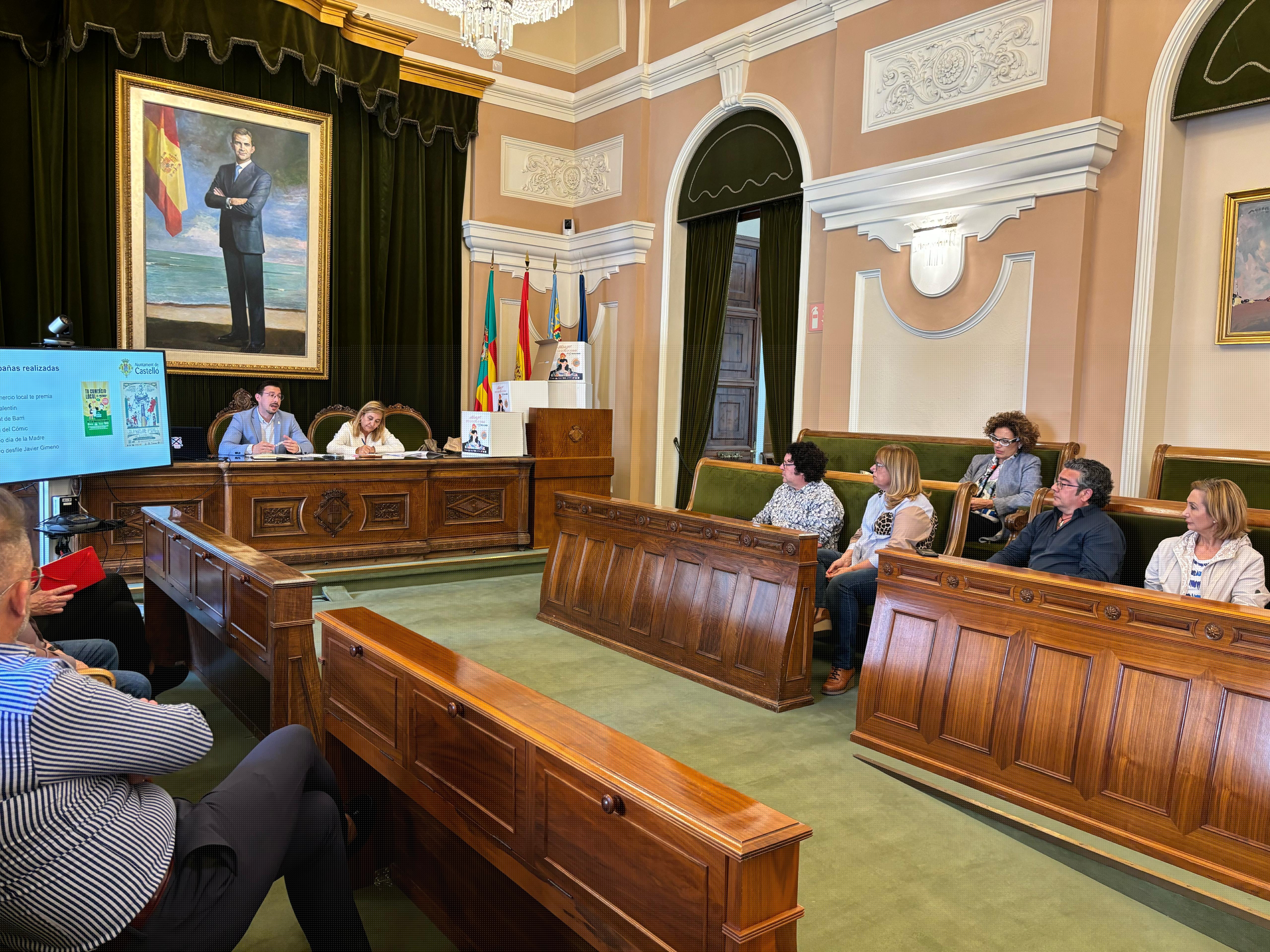 Vidal en la reunión con comercios de Castellón