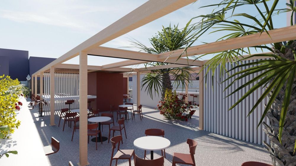 Recreación de la terraza rooftop del nuevo Mercado Central de Castellón Recreación de la terraza rooftop del nuevo Mercado Central de Castellón