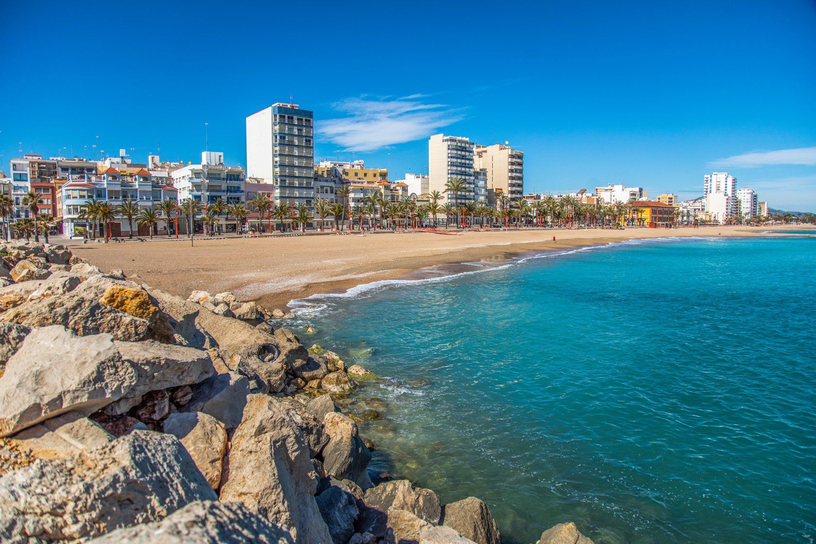 Platja del Fortí de Vinaròs, una de las que obté bandera blava
