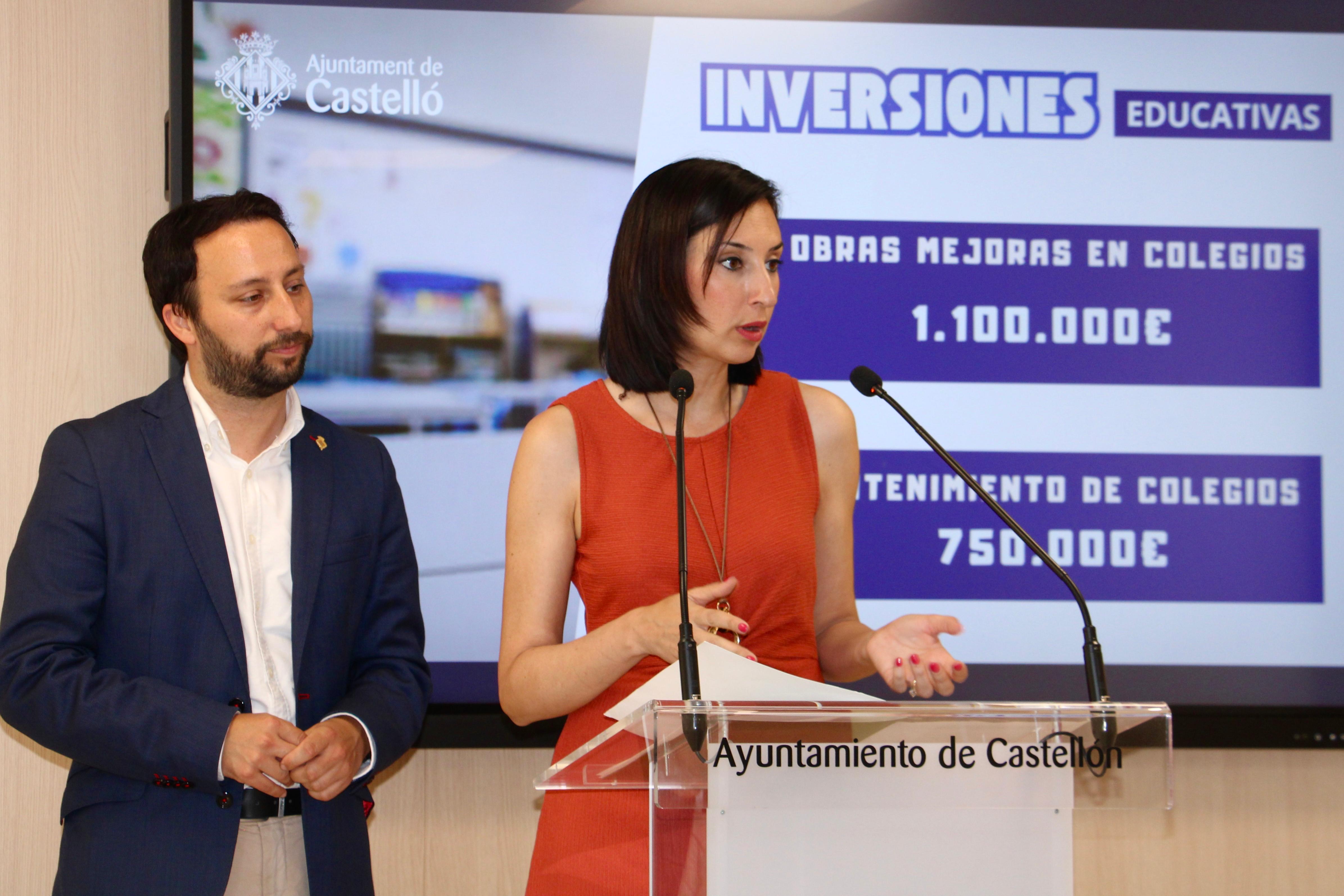 El concejal de Infraestructuras y Servicios Públicos, Sergio Toledo, y la concejala de Educación, María España