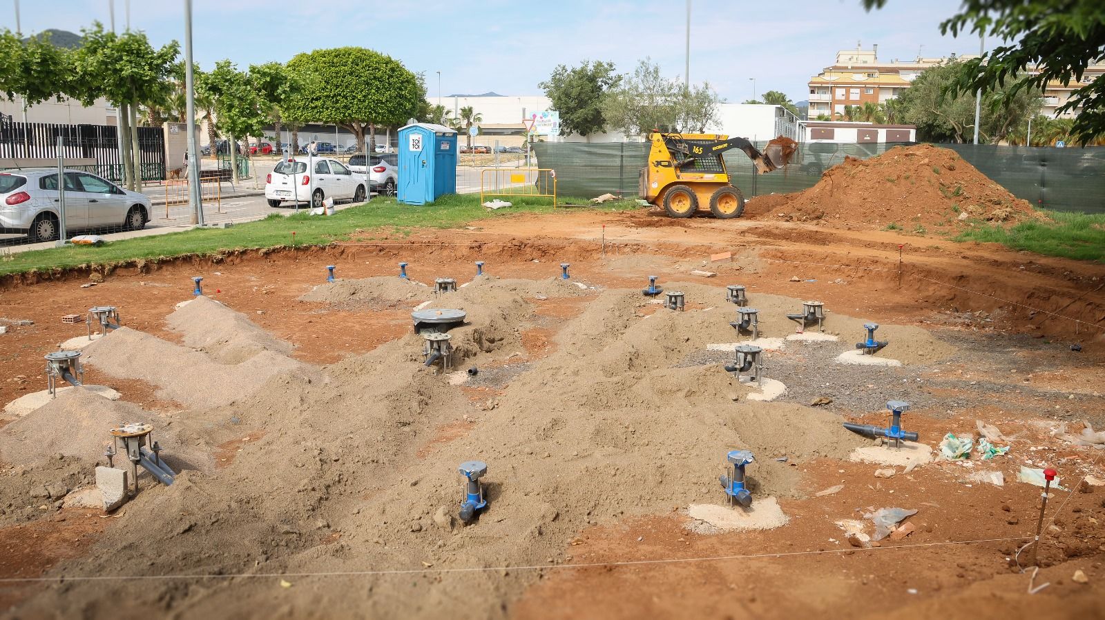 Obras del parque acuático plaza 8 de marzo