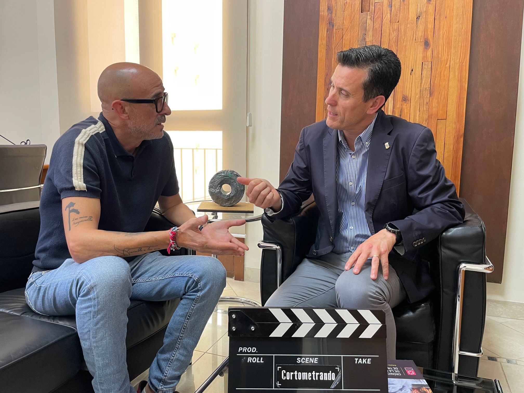 El diputat de Cultura i el director Cortometrando