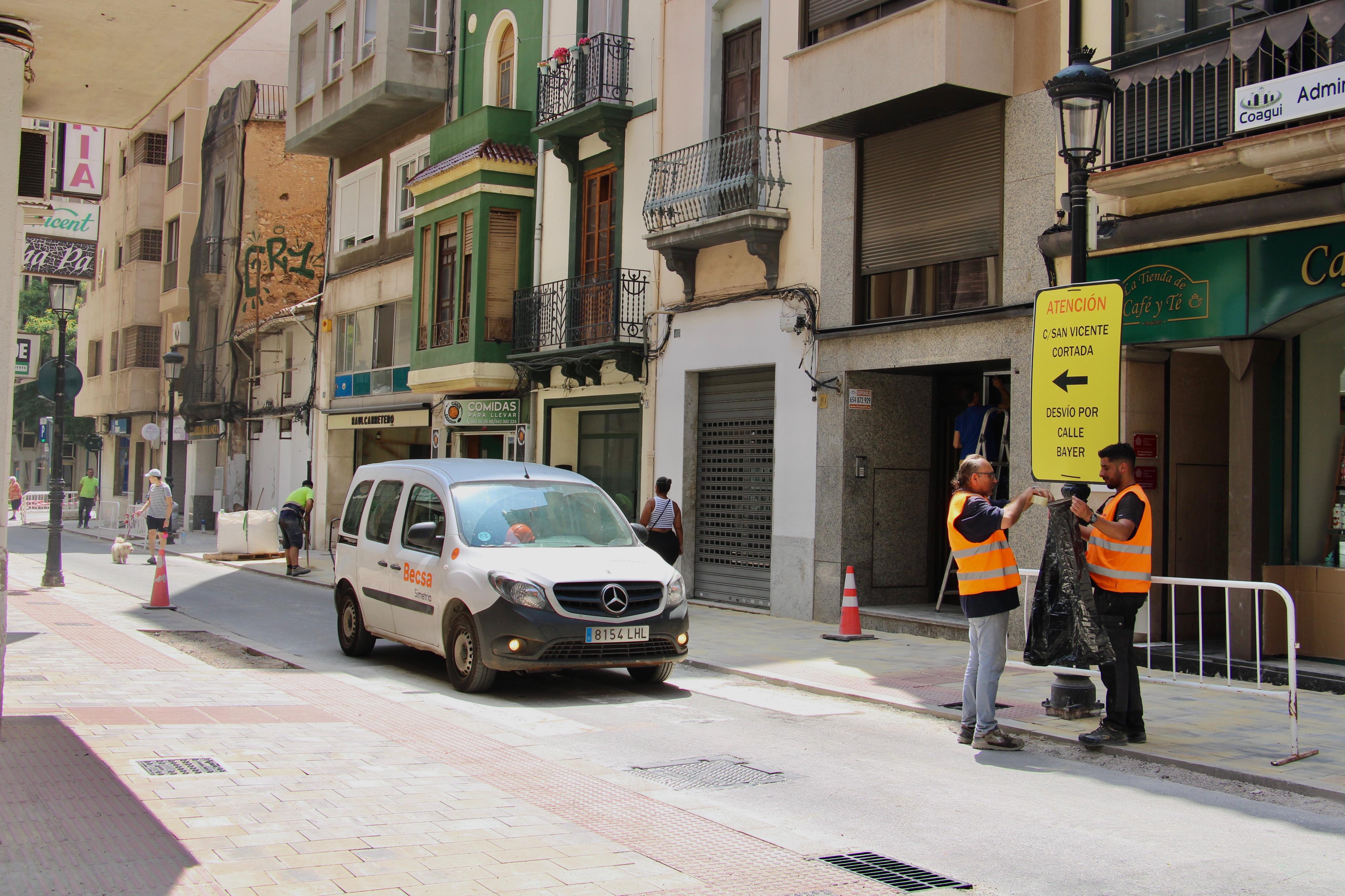 Obres al carrer Sant Vicent de Castelló (ZBE)