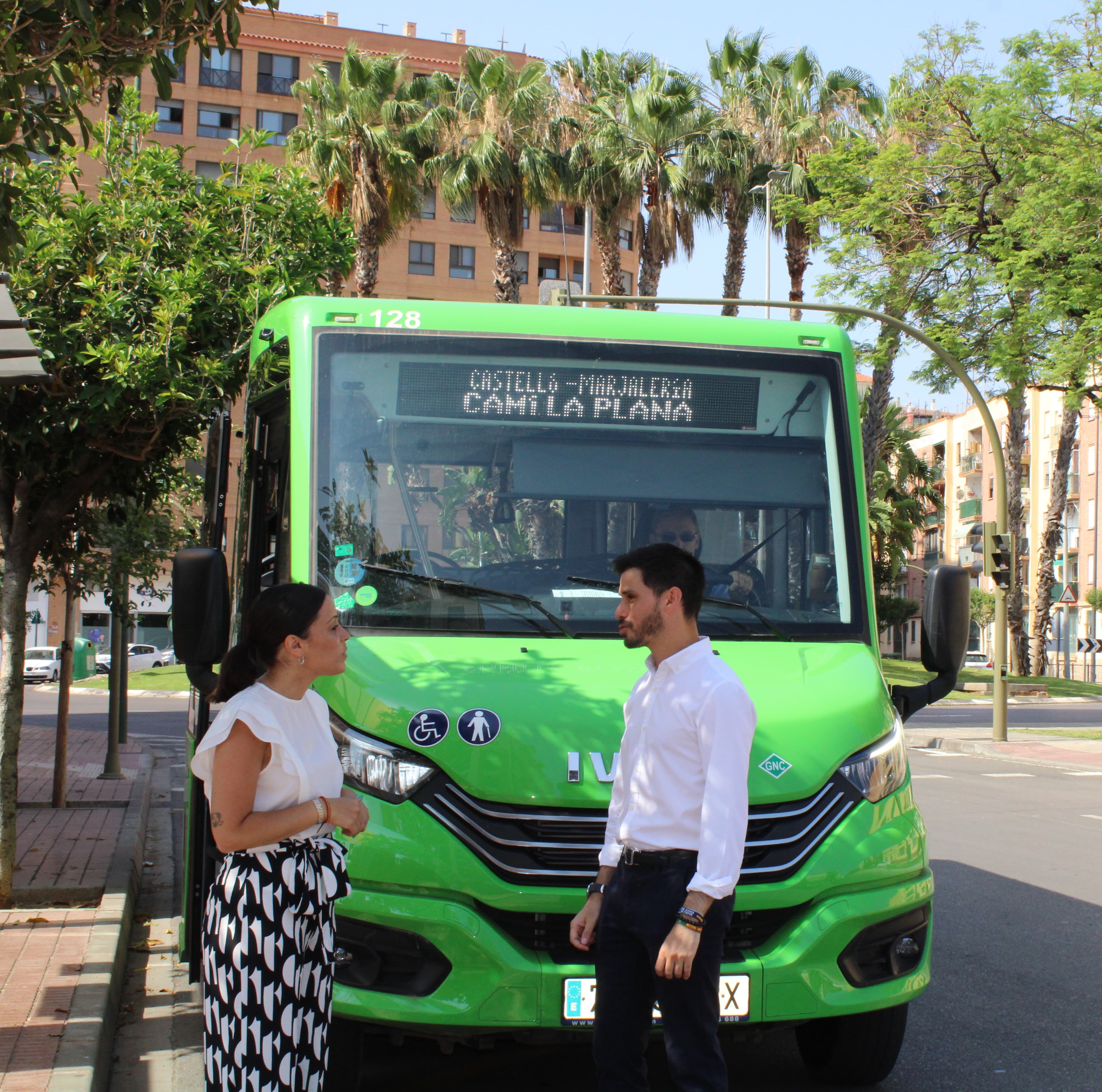 Autobús en el Grao de Castellón