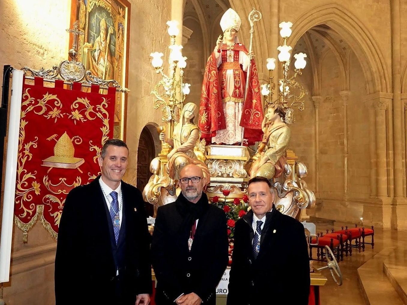 Imagen de la peana de Sant Blai en Burriana