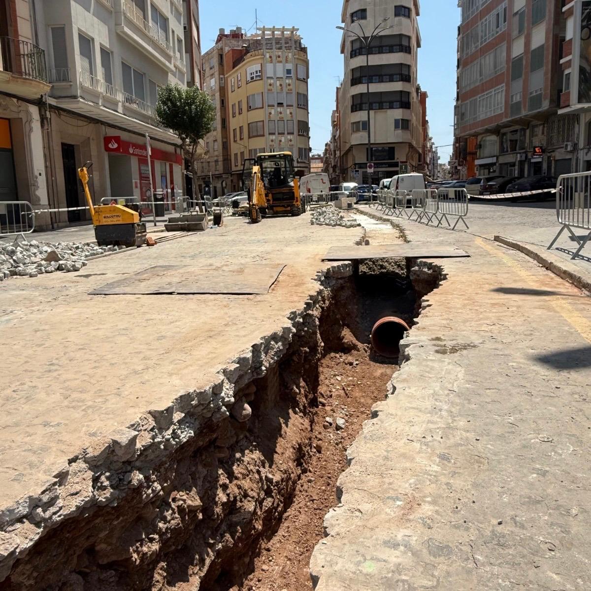 Obres de connexió de la xarxa de pluvials de la zona de Sant Vicent de Borriana