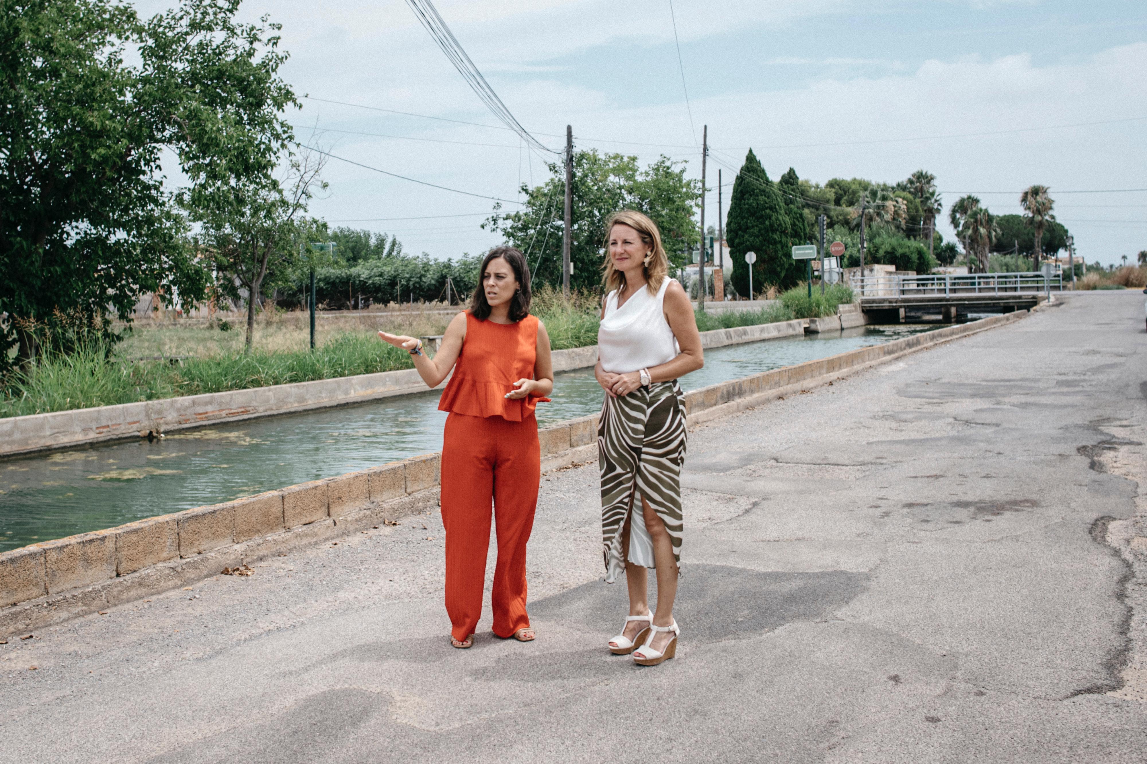 Carrasco y Giner visitan el Camí de l’Obra en la Marjalería de Castellón