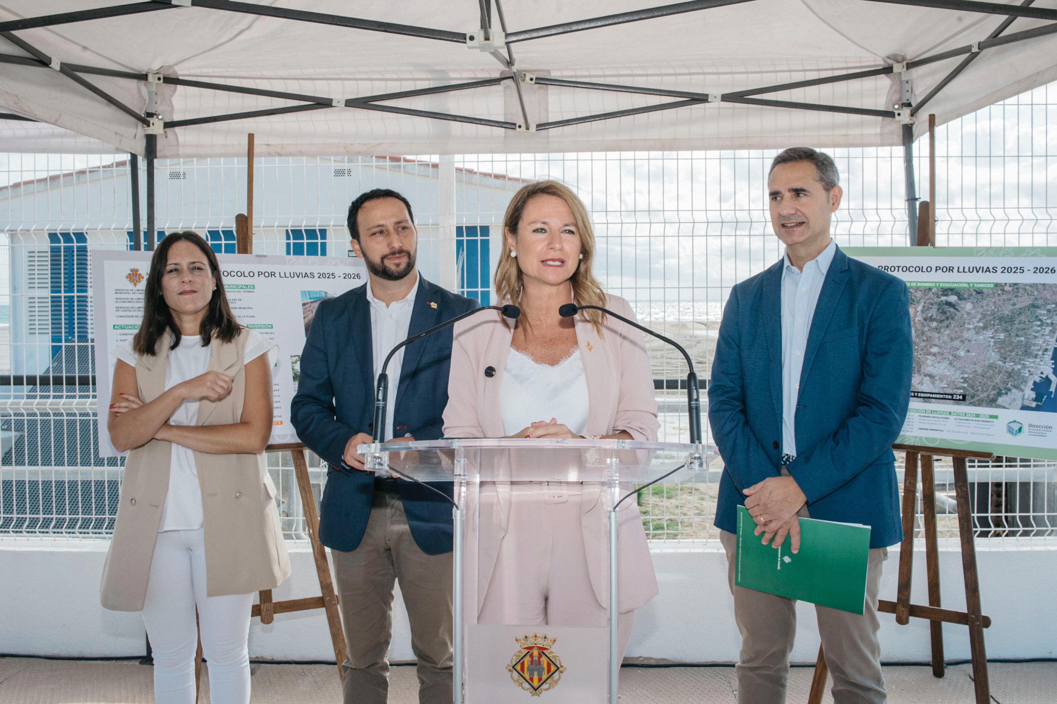 La alcaldesa de Castellón, Begoña Carrasco, presenta el plan antiinundaciones
