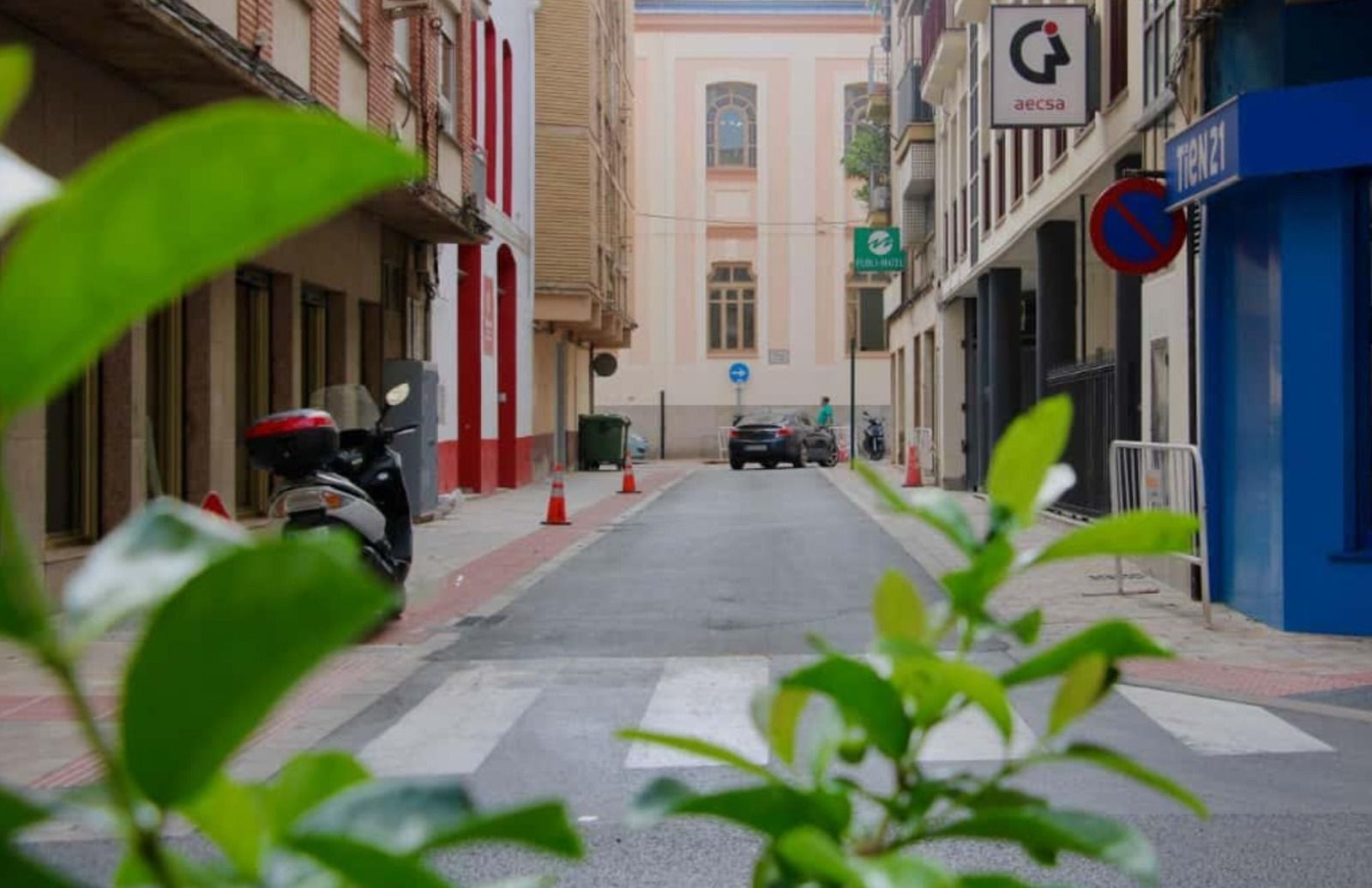 Una de las calles de la Zona de Bajas Emisiones en Castellón