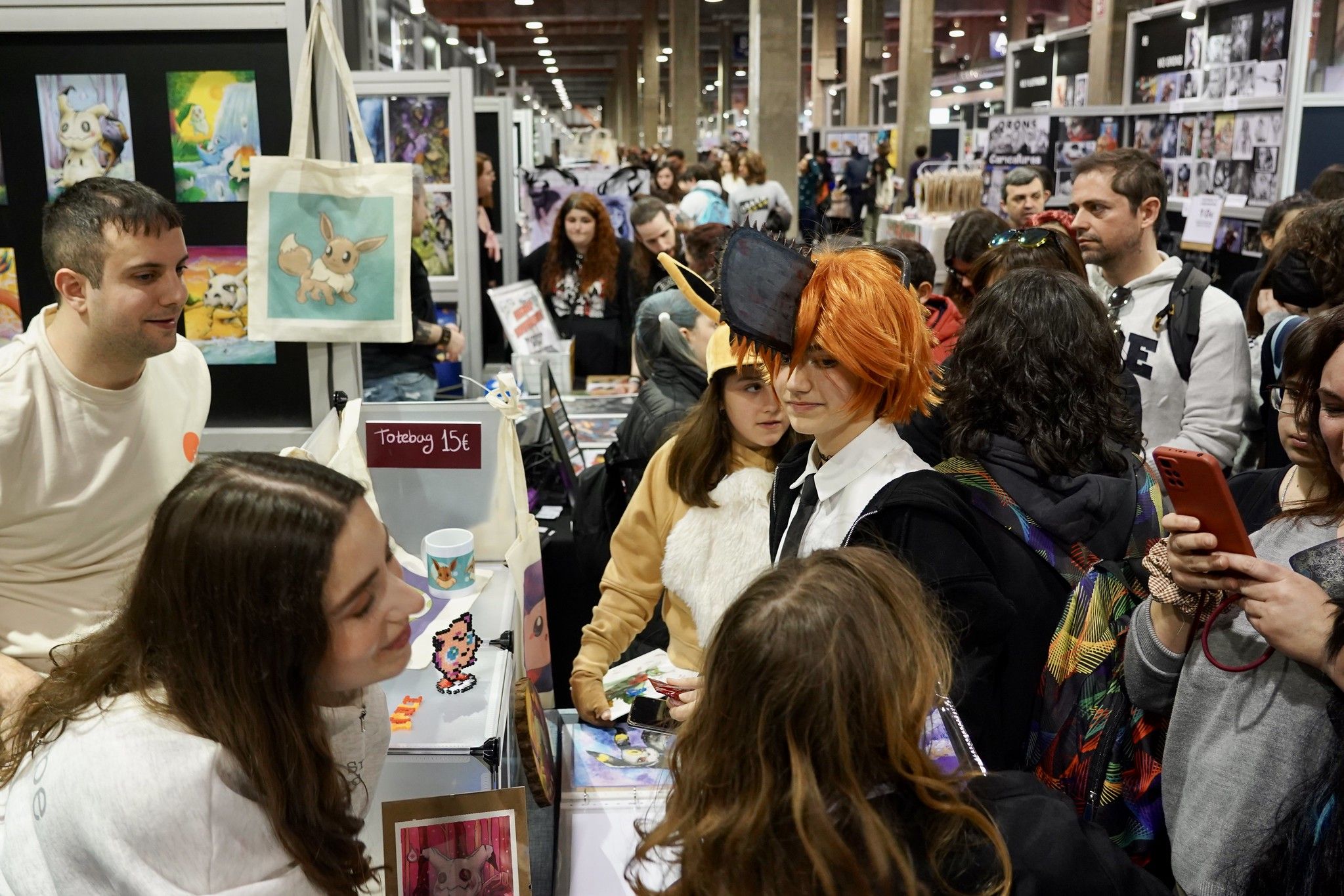 Estands en el Saló del Còmic