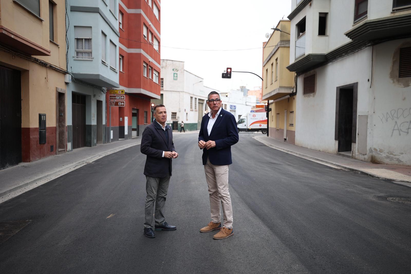 l’alcalde de Burriana, Jorge Monferrer, juntament amb el regidor d’Urbanisme, Mario Trullen