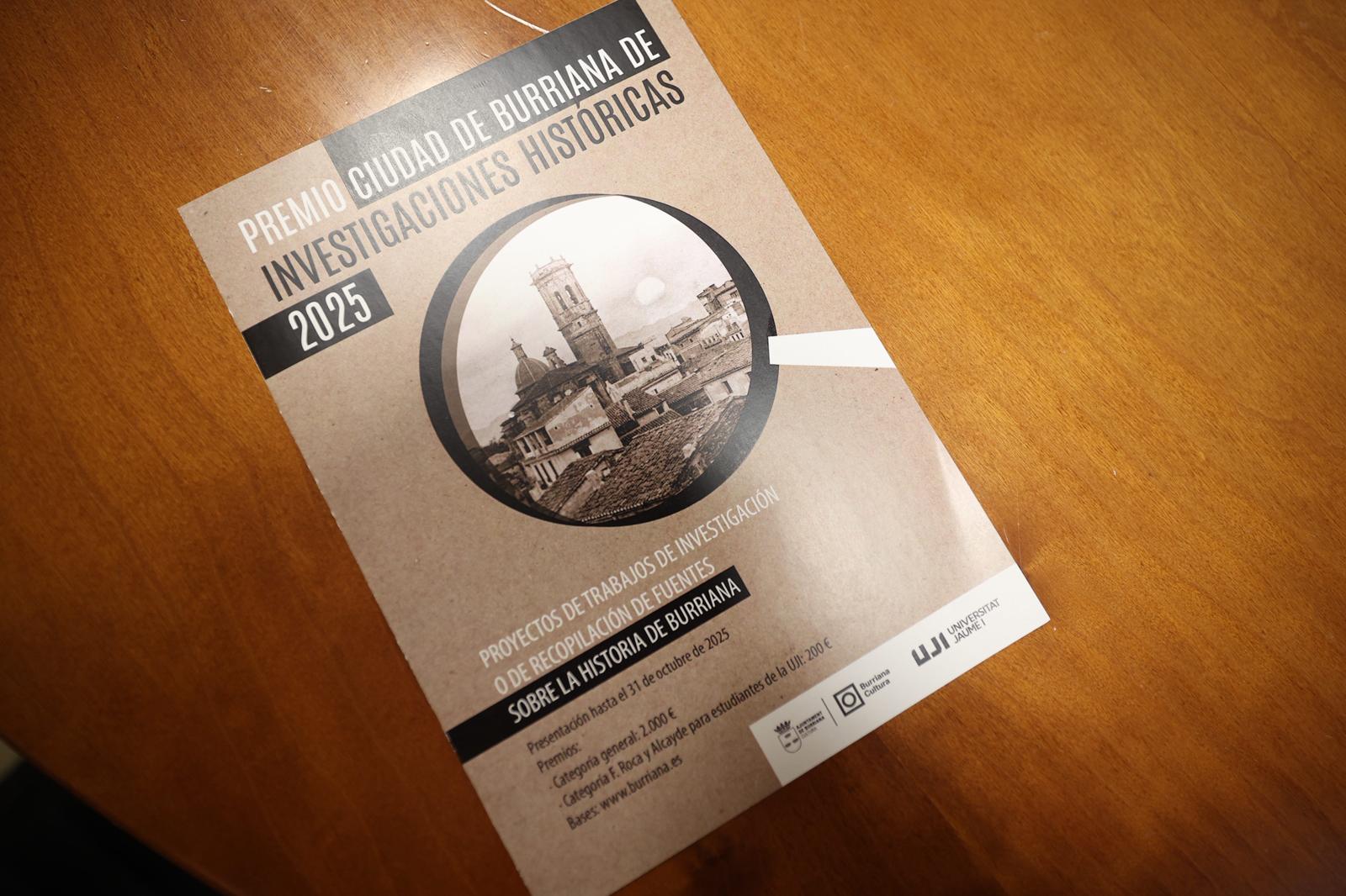 Cartell del Premi Ciutat de Borriana d'Investigacions Històriques 2025