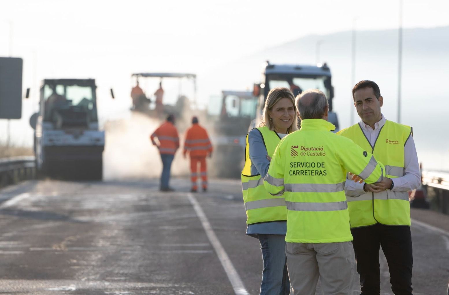 Barrachina visita obres de carreteres a Castelló