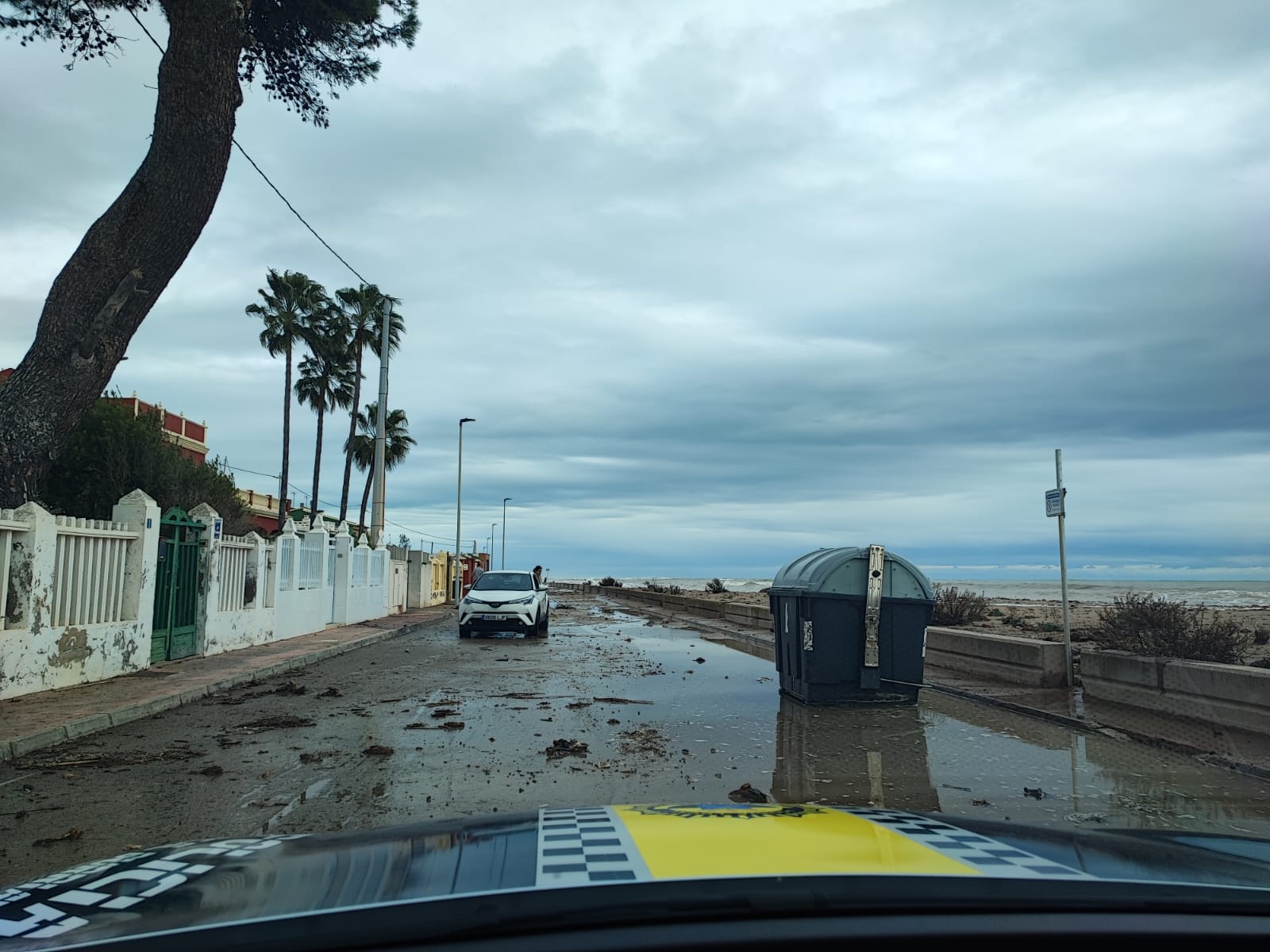 Costa de Burriana tras el paso de la borrasca Harry