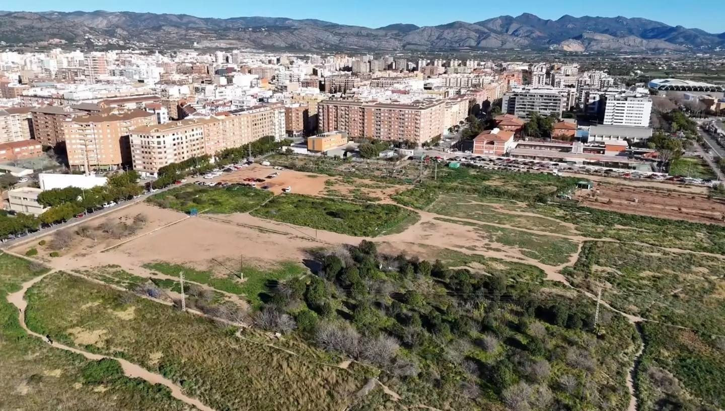 Terrenos sobre los que se construirá el mayor parque urbano de Castellón Terrenos sobre los que se construirá el mayor parque urbano de Castellón
