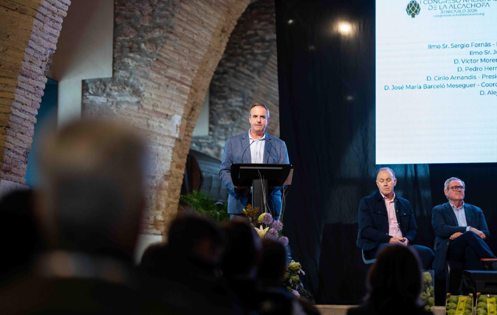 El diputat Sergio Fornas en el Congrés de la Carxofa El diputat Sergio Fornas en el Congrés de la Carxofa